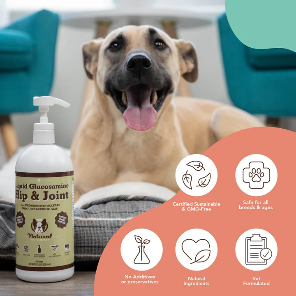 Natural Dog Company Liquid Glucosamine Hip & Joint Oil, 16-oz image number null