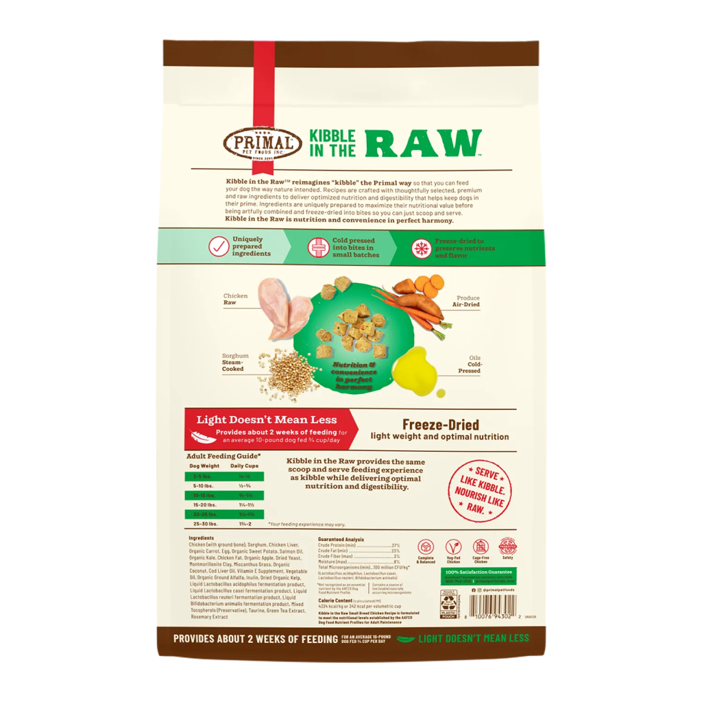 Primal Canine Small Breed Recipe Kibble in the Raw, 1.5-lb image number null