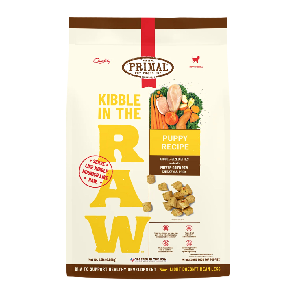 Primal Canine Puppy Recipe Kibble in the Raw 1.5 lb