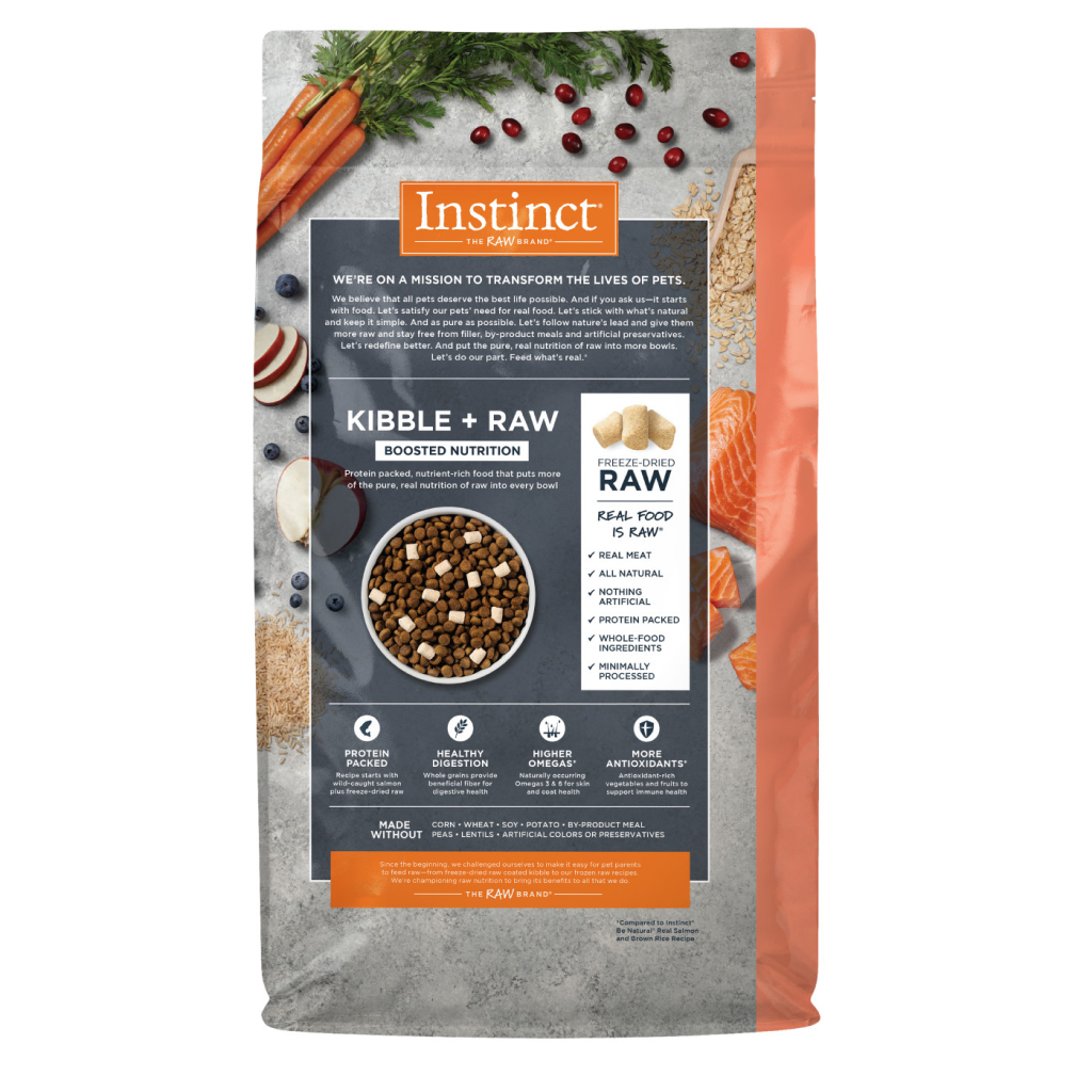 Instinct Raw Boost Whole Grain Salmon & Brown Rice Dry Dog Food, 20-lb image number null
