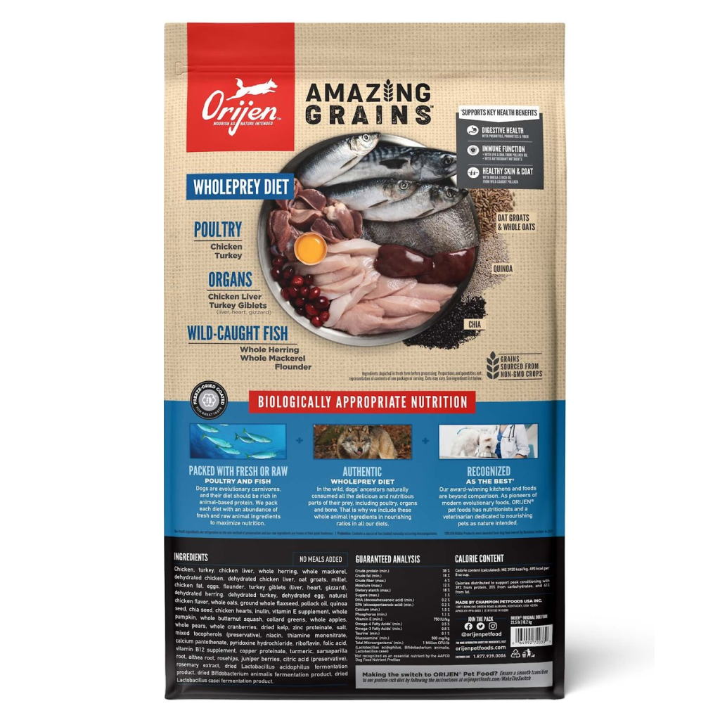 ORIJEN Amazing Grains Original, 22.5-lb image number null