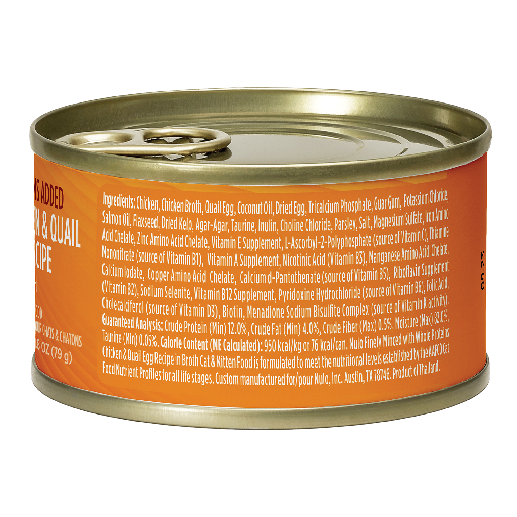 Nulo Minced Cat Chicken & Quail Egg Cans with Whole Proteins, 2.8-oz image number null
