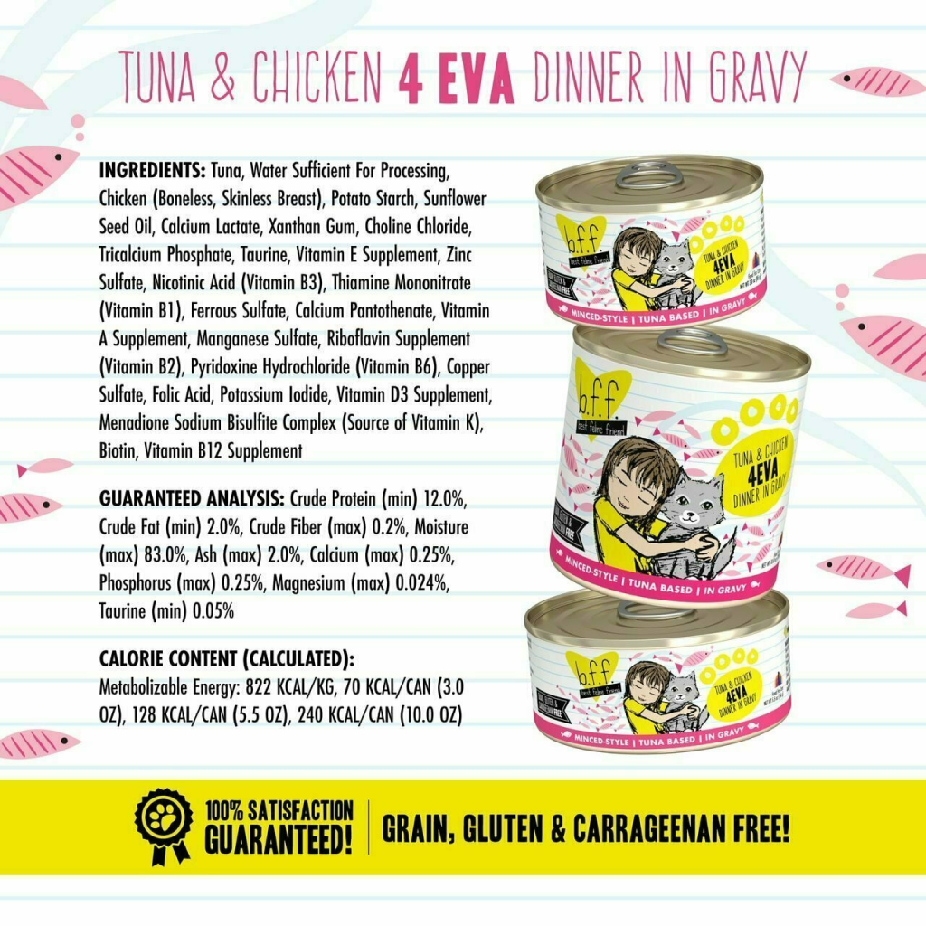 Best Feline Friend (B.F.F.) Tuna & Chicken 4-Eva With Tuna & Chicken In Gravy Cat Food By Weruva image number null