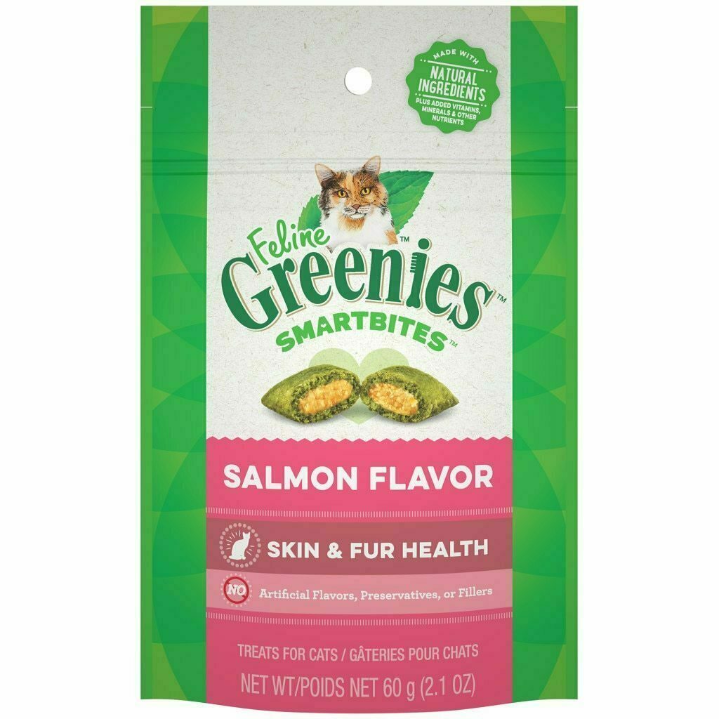 Greenies - Smartbites Cat Adult Skin & Fur Salmon Hard   2.1-oz image number null