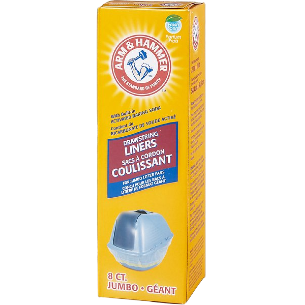 Arm and Hammer Jumbo Drawstring Litter Liners, 8-count image number null