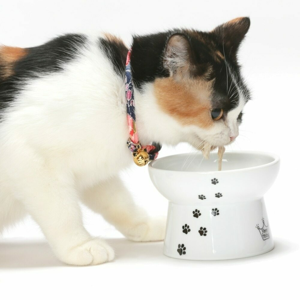 Chirimen Fireworks Cat Collar With Gold Cat Bell (Navy) image number null