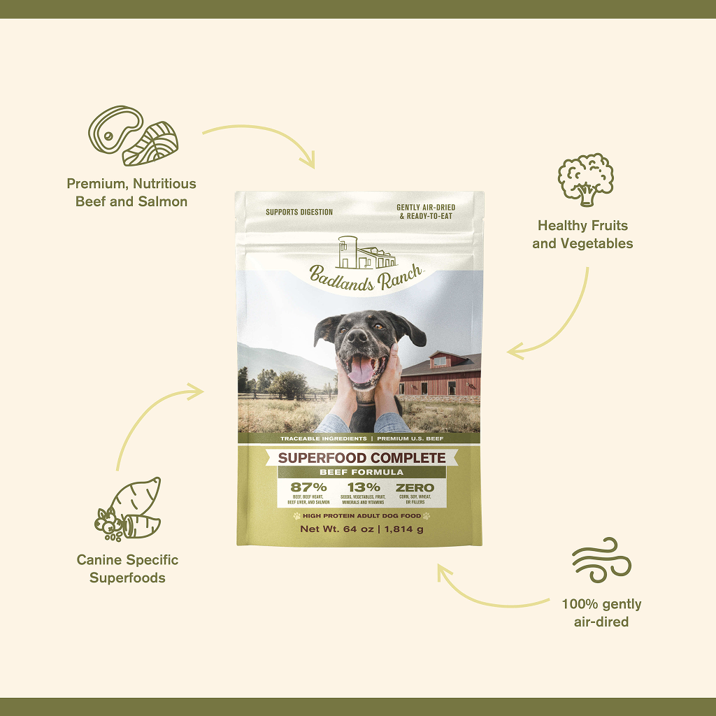 Badlands Ranch Air- Dried Grain- Free Superfood Complete Beef, 64-oz image number null