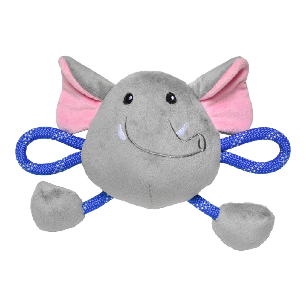 Patchwork Pet Elmer the Elephant Dog Toy, 8-in image number null