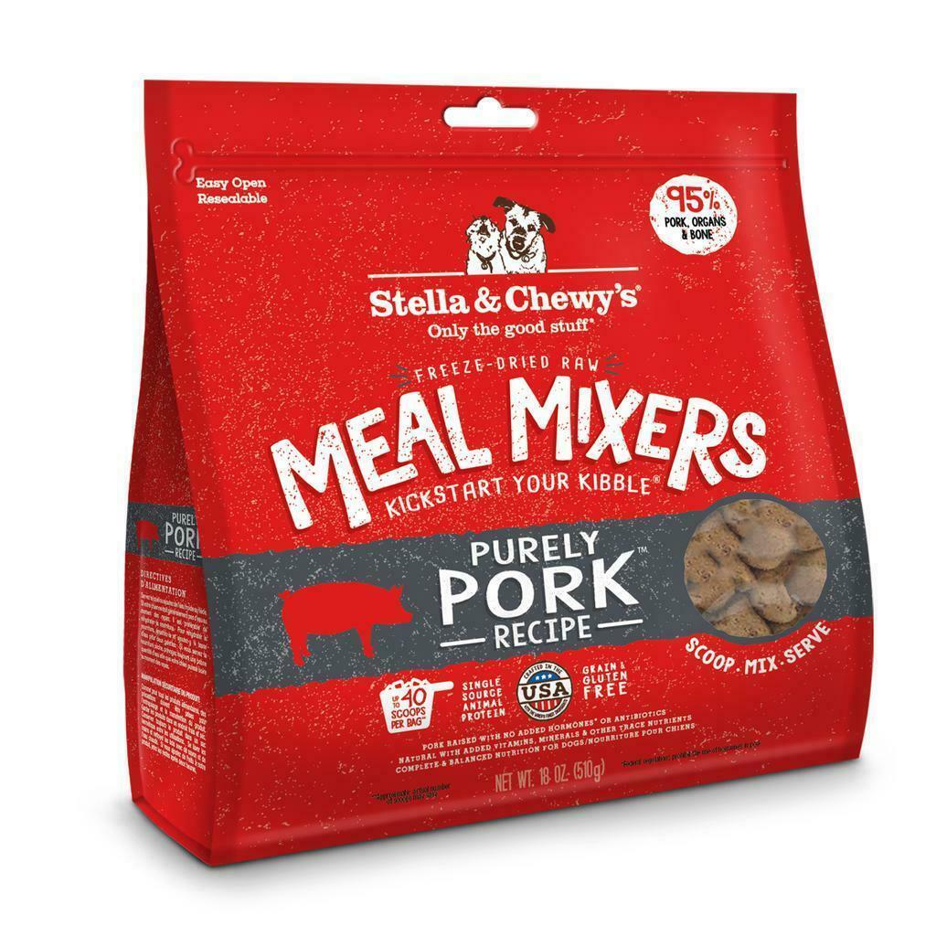 Stella & Chewy's Dog Freeze-Dried Raw, Purely Pork Meal Mixers, 18-oz image number null