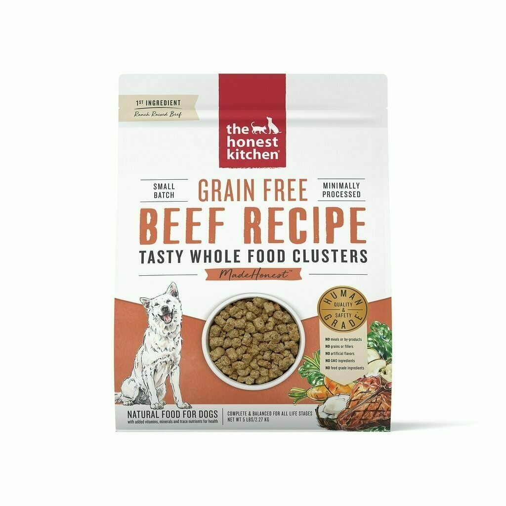 The Honest Kitchen Grain-Free Beef Whole Food Clusters Dry Dog Food image number null