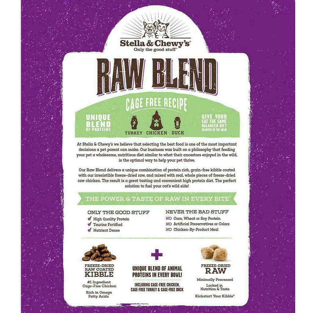 Stella & Chewy's Cat Raw Blend Kibble, Cage-Free Poultry Recipe image number null