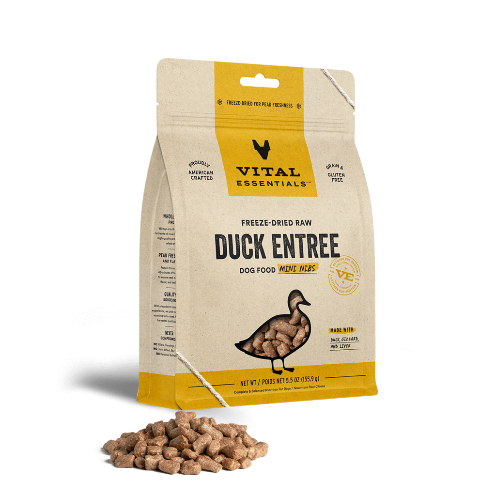 Vital Essentials Freeze-Dried Duck Mini-Nibs Dog Entree, 5.5-oz image number null