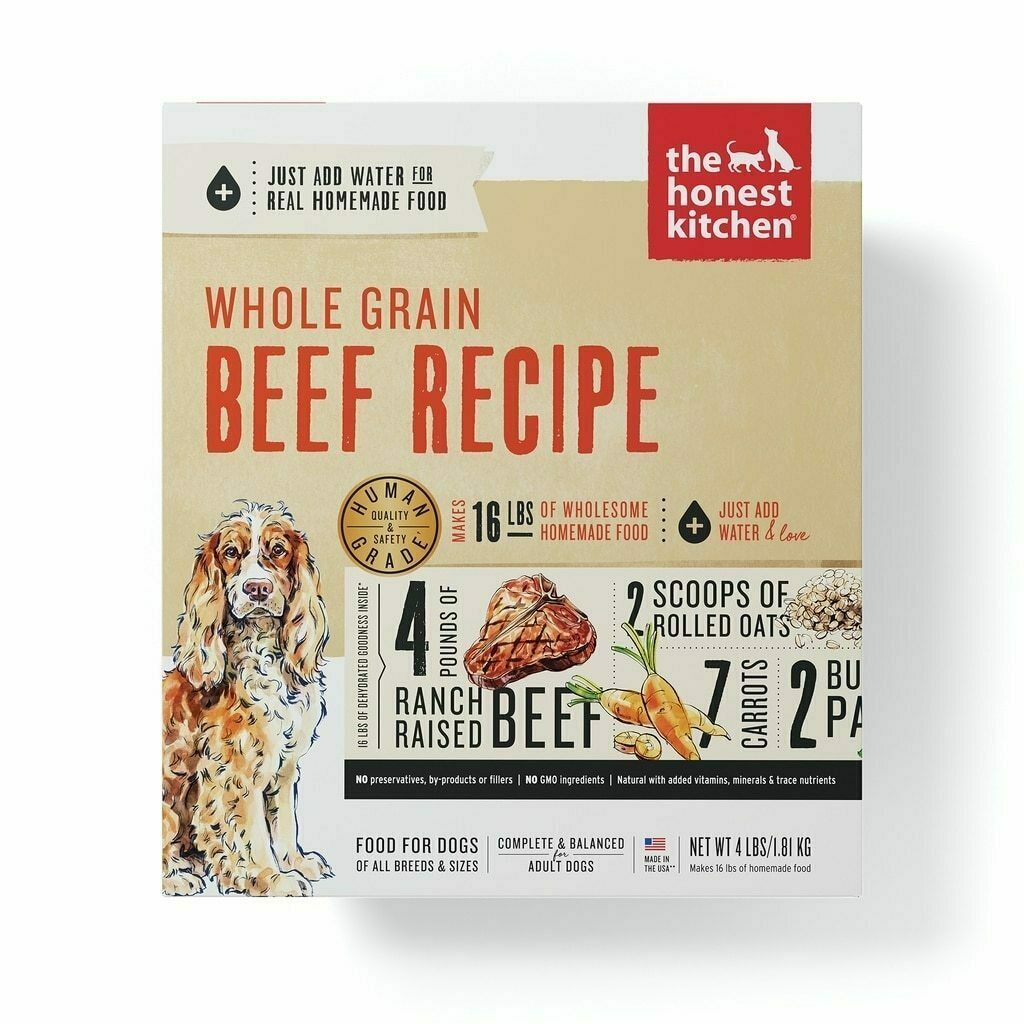 The Honest Kitchen Whole Grain Beef Dog Food Recipe image number null
