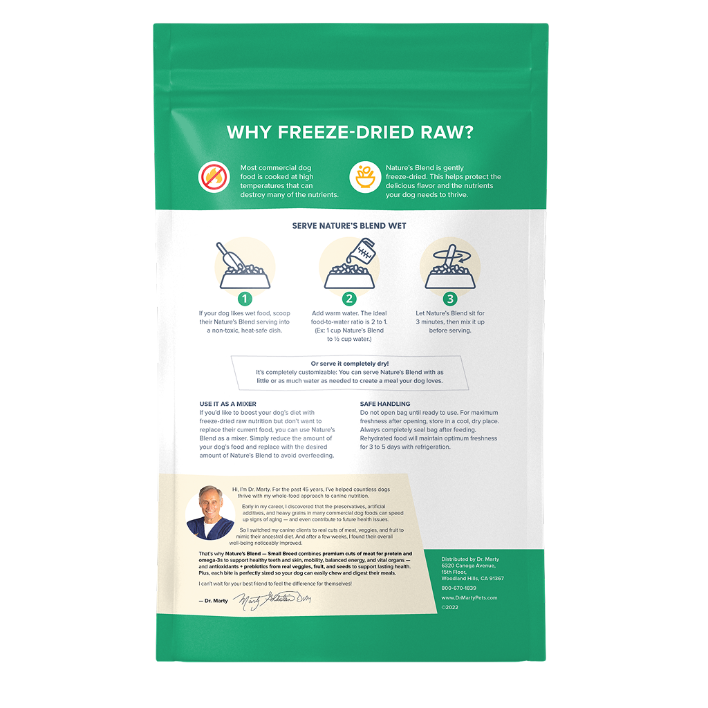 Dr. Marty Nature's Blend Small Breed Freeze Dried Raw Dog Food, 48-oz image number null