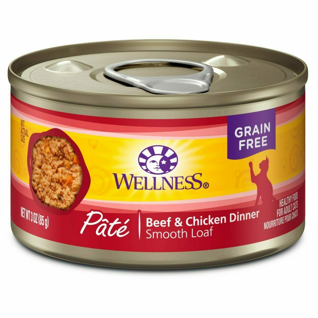 Wellness Complete Health Natural Grain Free Wet Canned Cat Food, Beef & Chicken image number null