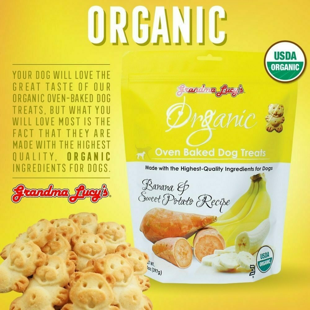 Organic Baked Dog Treats - Banana & Sweet Potato - 14-oz image number null