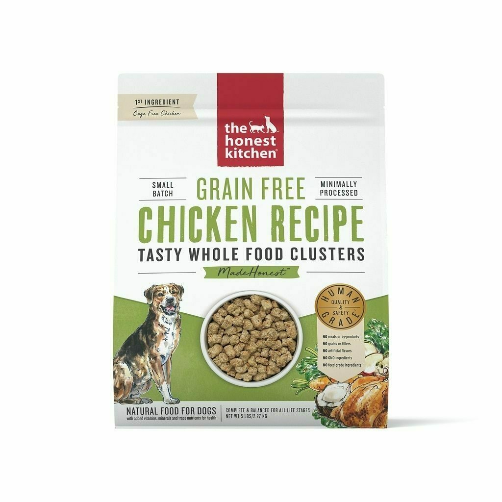 The Honest Kitchen Grain Free Chicken Whole Food Clusters Dog Food, 1-lb image number null