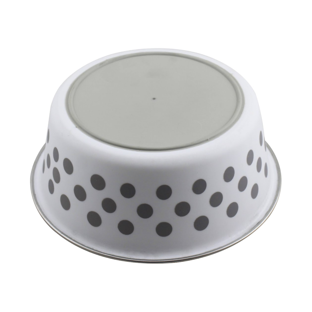 Indipets White Polka Dot Small Buster Bowl, 14-oz image number null