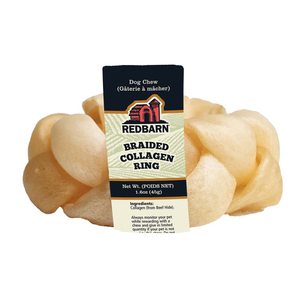 Redbarn Dog Collagen Braided Ring Treat, 1-count image number null
