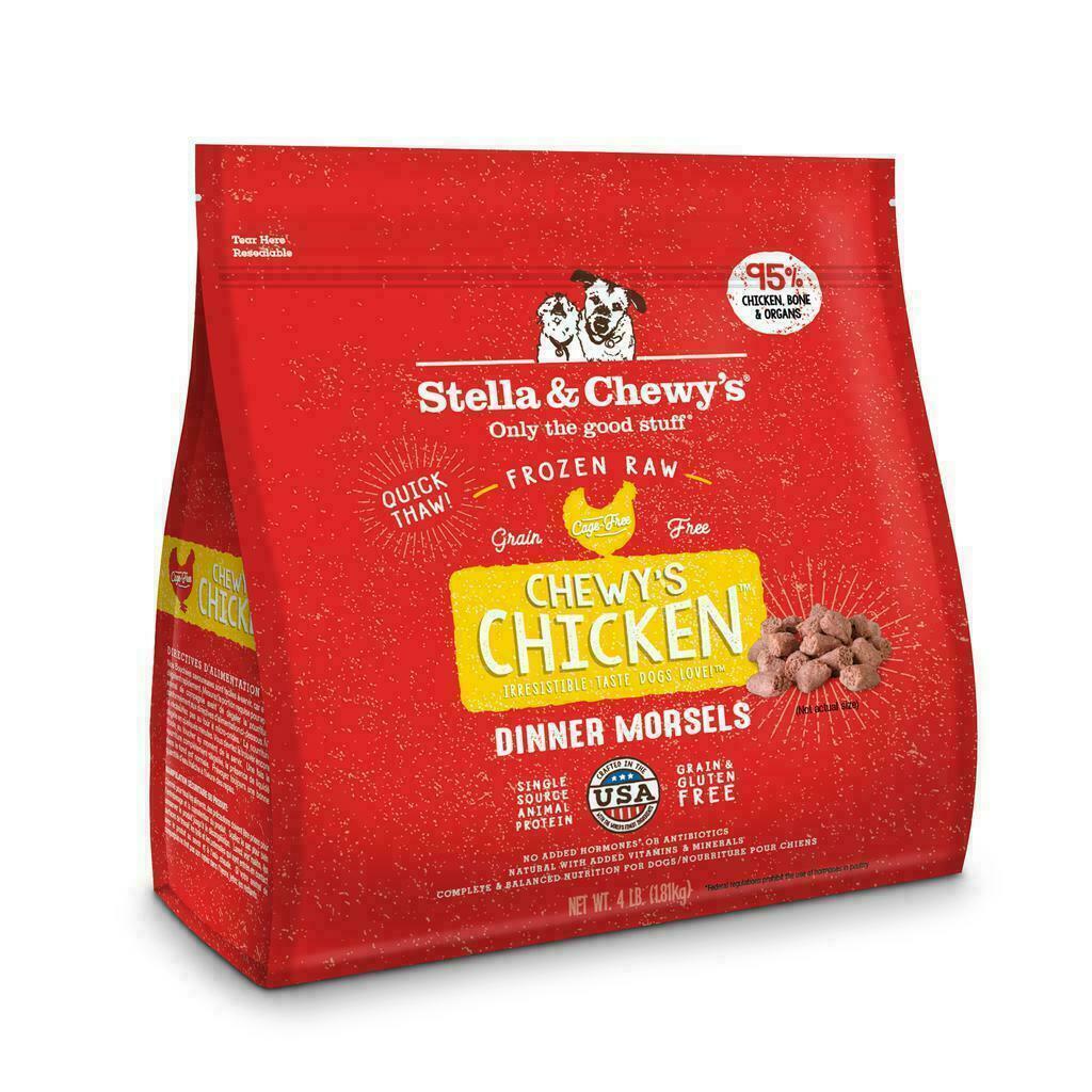 Frozen Stella & Chewy's Dog Frozen Raw, Chewy's Chicken Dinner Morsels, 4-lb image number null