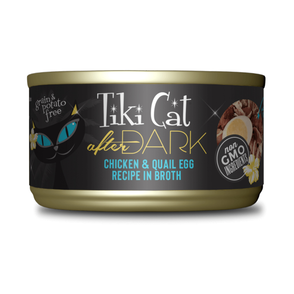 Tiki Cat After Dark Wet Cat Food Chicken & Quail Egg Can, 2.8-oz image number null