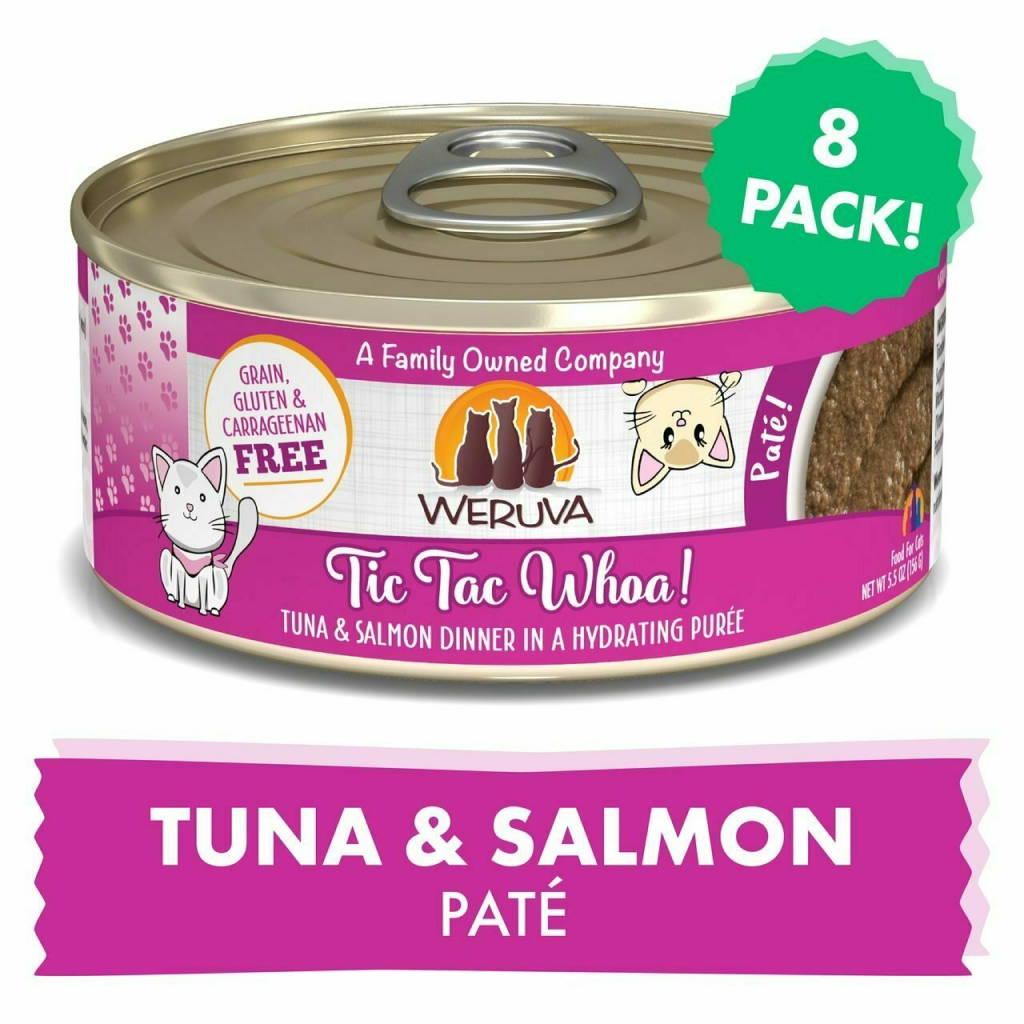 Weruva Classic Cat Pate, Tic Tac Whoa! With Tuna & Salmon, 5.5-oz Can image number null