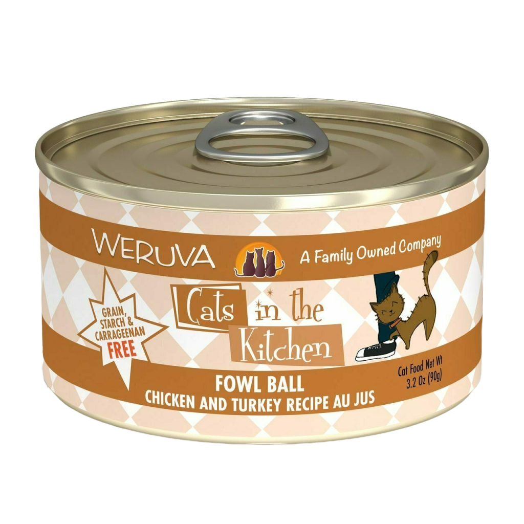 Weruva Cats In The Kitchen, Fowl Ball With Chicken & Turkey Au Jus Cat Food image number null