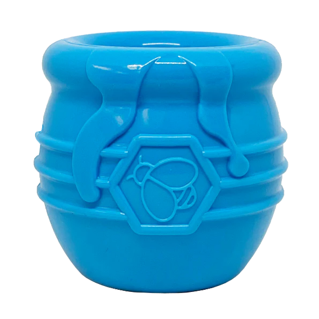Sodapup Large Honey Pot Treat Dispenser & Enrichment Cup, Blue image number null