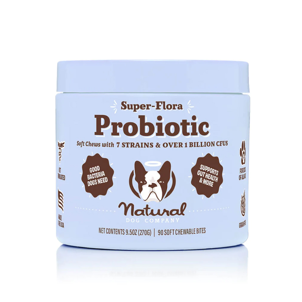 Natural Dog Company Super-Flora Probiotic Chews, 90 count front image number null