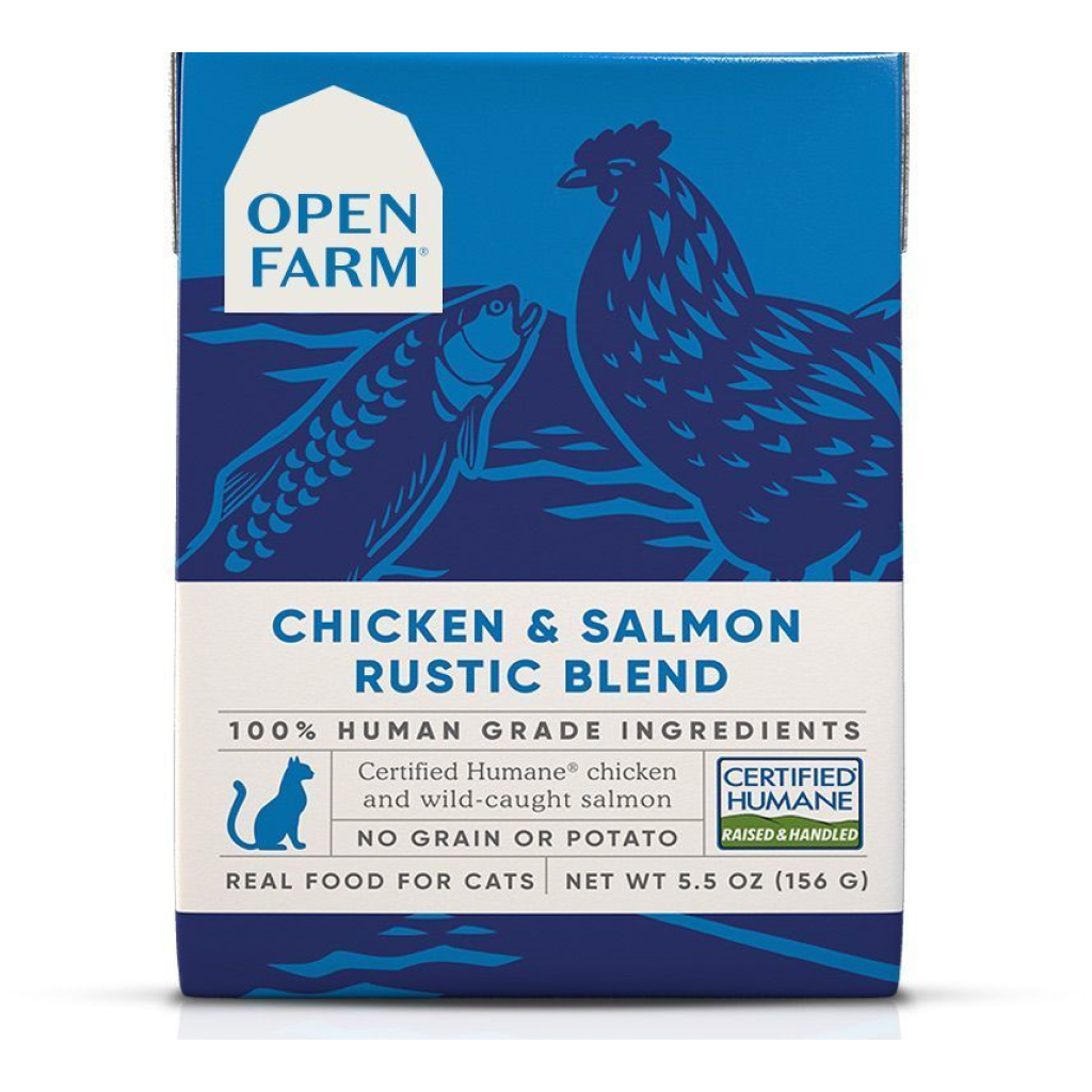 Open Farm Chicken & Salmon Rustic Blend Wet Cat Food, 5.5-oz image number null