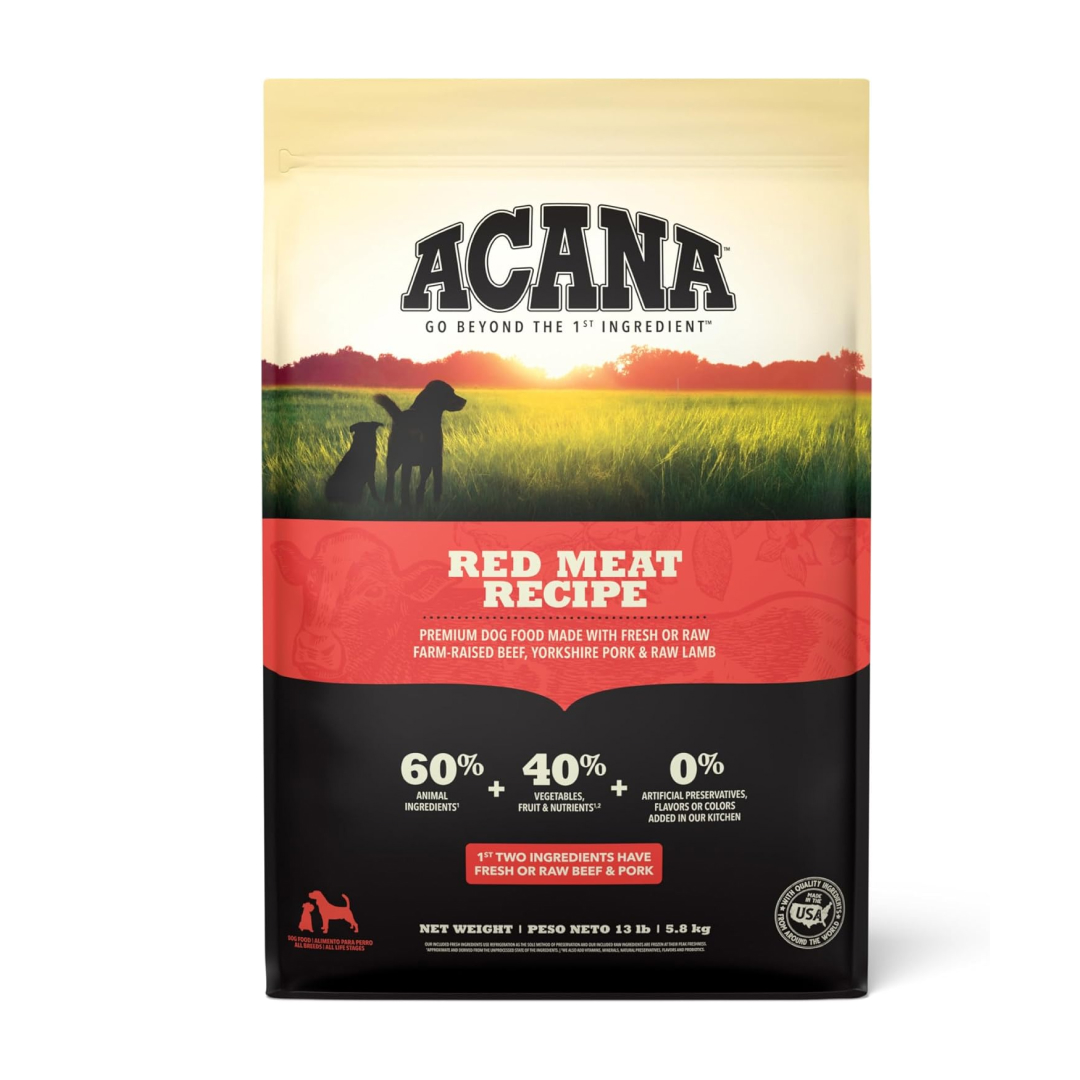 Acana Red Meat Recipe Grain-Free Dog Food, 13-lb image number null