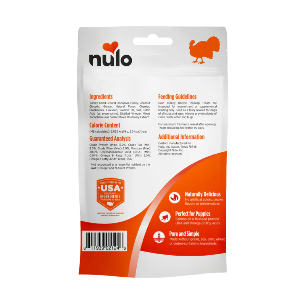 Nulo FreeStyle Grain-Free Turkey Grain-Free Dog Training Treats, 4-oz image number null