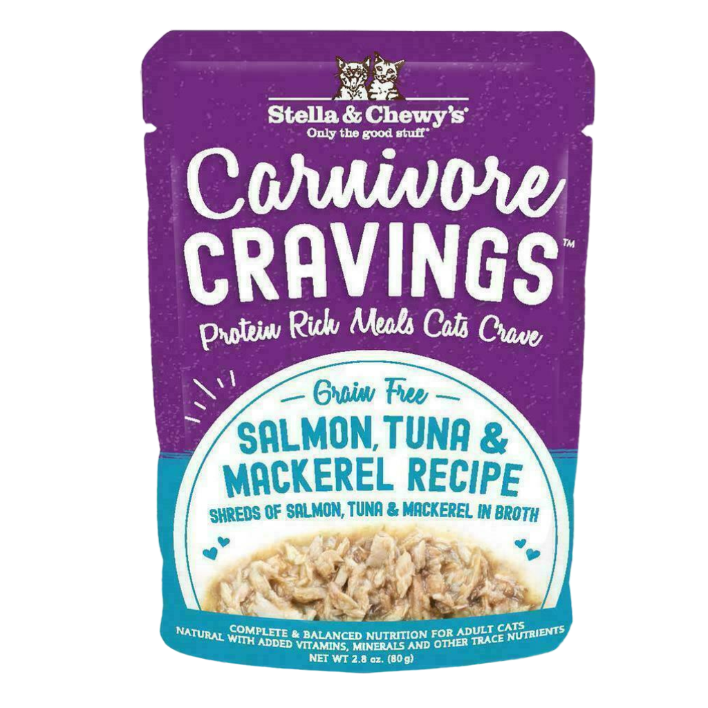 Stella & Chewy's Cat Carnivore Cravings, Salmon, Tuna & Mackerel Recipe, 2.8-oz image number null