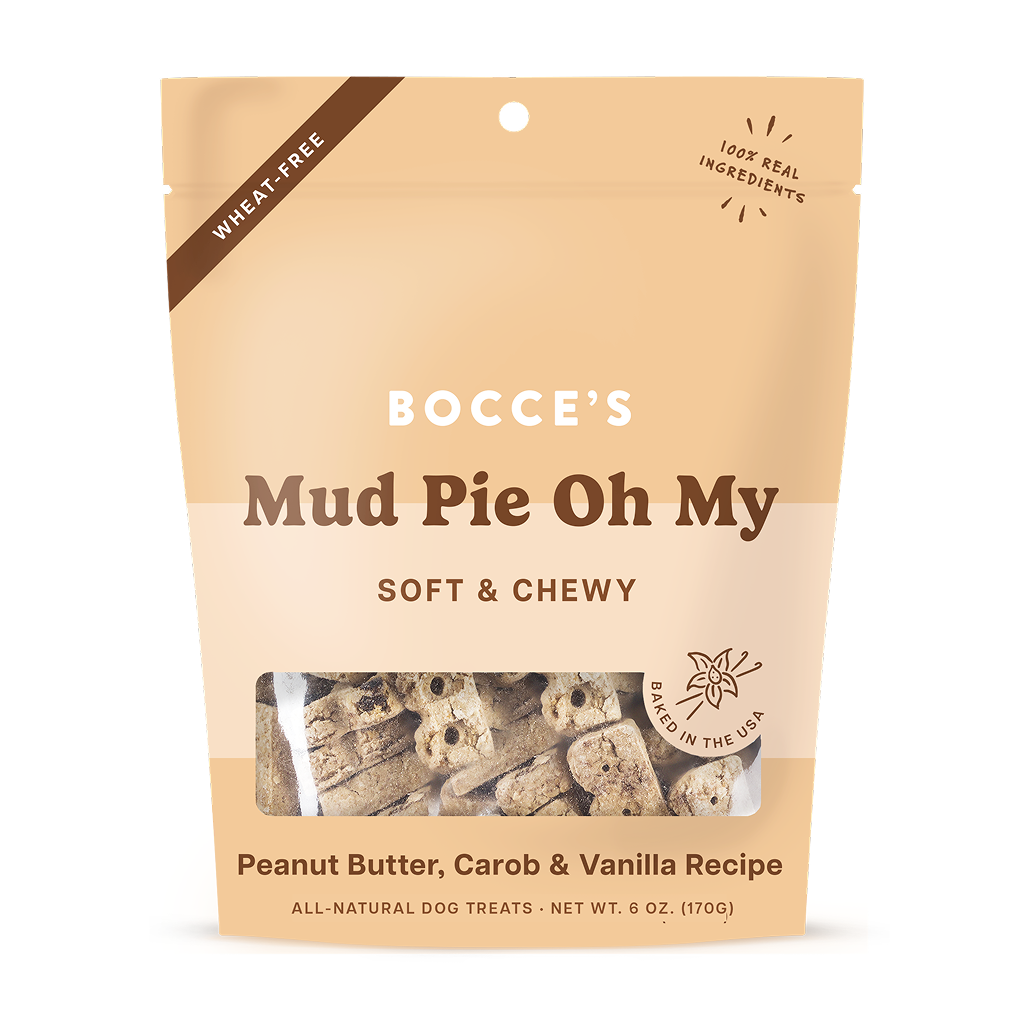 Bocce's Bakery Mud Pie Oh My Soft & Chewy Dog Treats, 6-oz image number null