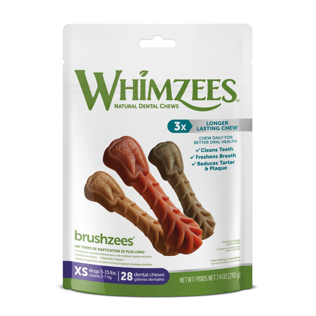 Whimzees Dog Brushzees Natural Dental Chews, Daily Use Pack image number null