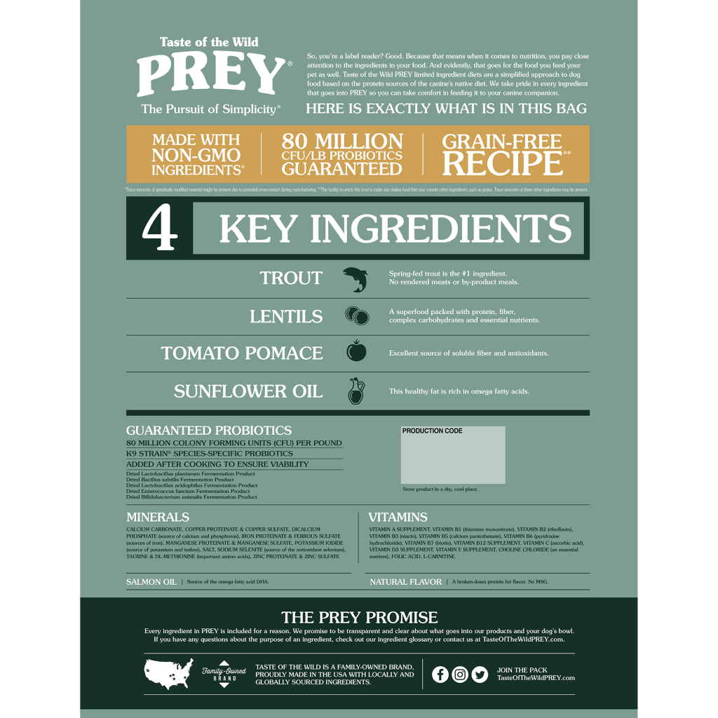 Trout Formula For Dogs, 8-lb image number null
