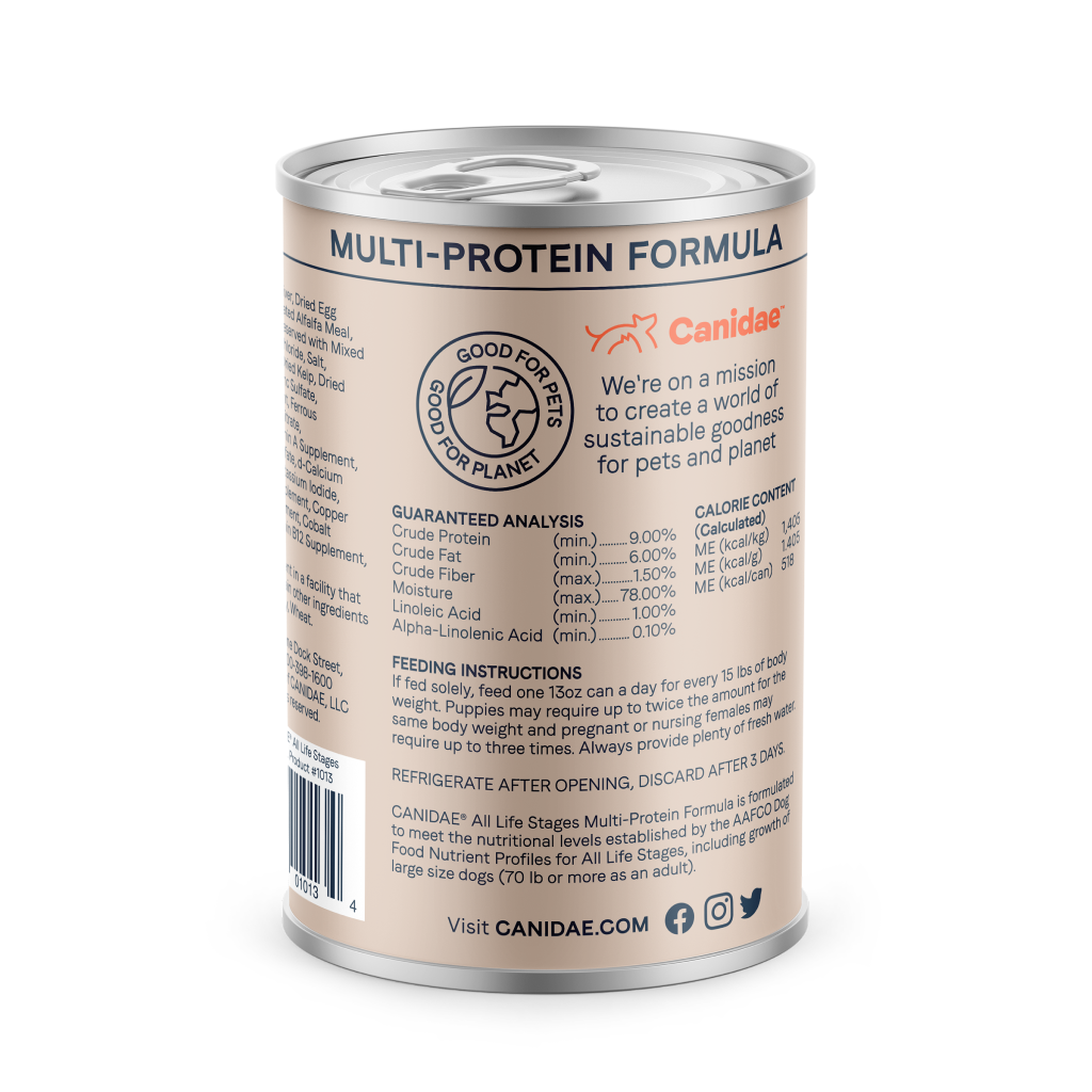 Canidae Multi-Protein Formula With Chicken, Lamb & Fish Dog Can, 13-oz image number null